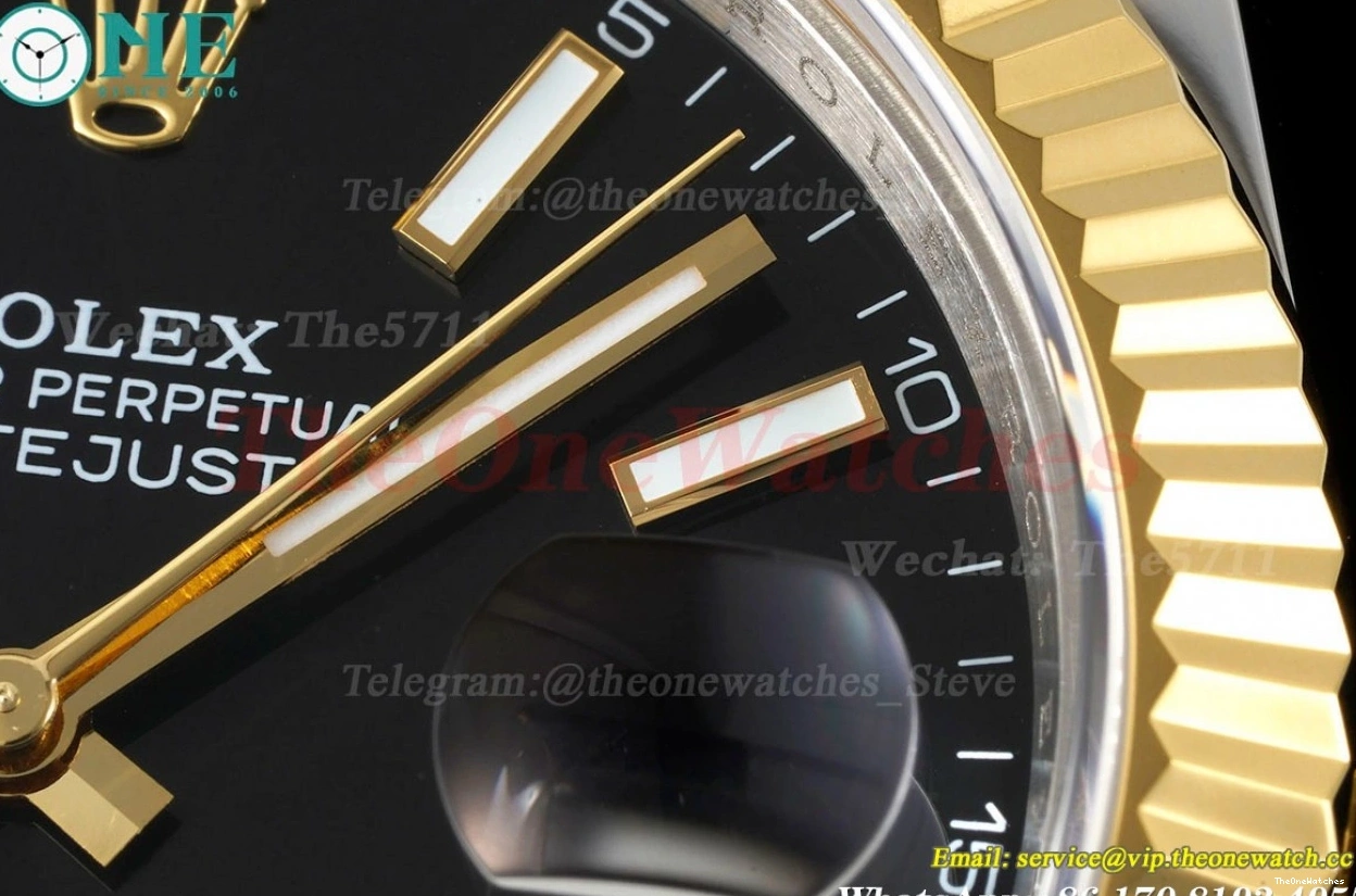 Blk SS VR3235 41MM YG 126333 Jub Datejust Stk GMF 904L 0211